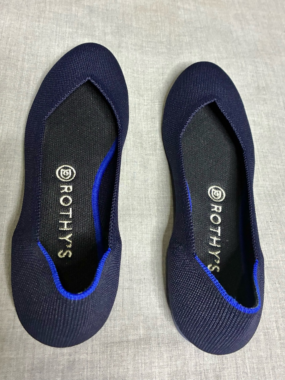 Rothy's The Flat Round-Toe Slip-On Shoes in Maritime Navy Size 9 - Picture 4 of 6